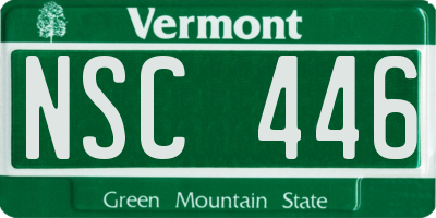 VT license plate NSC446