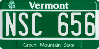 VT license plate NSC656