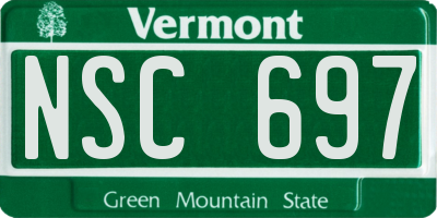VT license plate NSC697