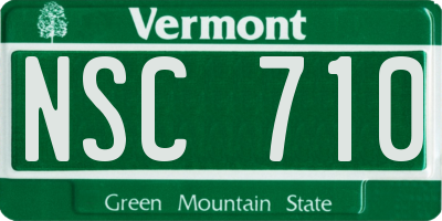 VT license plate NSC710