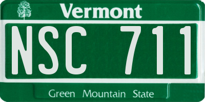 VT license plate NSC711