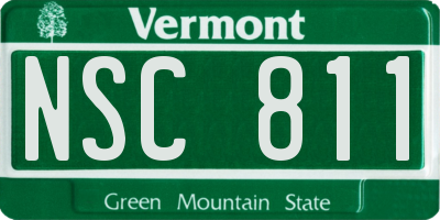 VT license plate NSC811