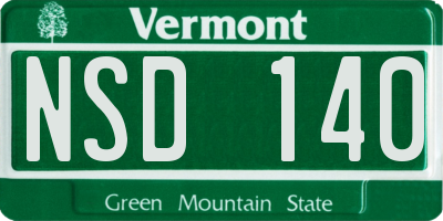 VT license plate NSD140