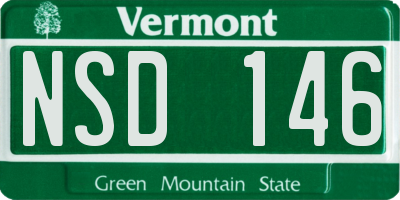 VT license plate NSD146