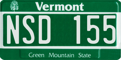 VT license plate NSD155