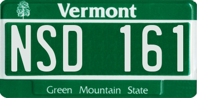 VT license plate NSD161