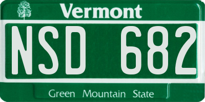 VT license plate NSD682
