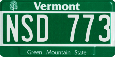 VT license plate NSD773