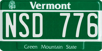 VT license plate NSD776