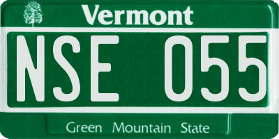 VT license plate NSE055
