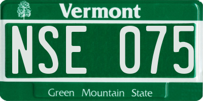 VT license plate NSE075