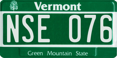 VT license plate NSE076