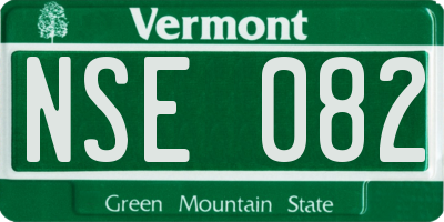 VT license plate NSE082