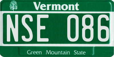 VT license plate NSE086