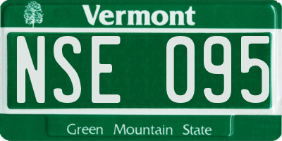 VT license plate NSE095