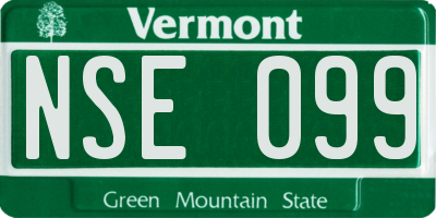 VT license plate NSE099