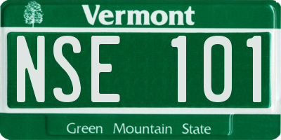 VT license plate NSE101