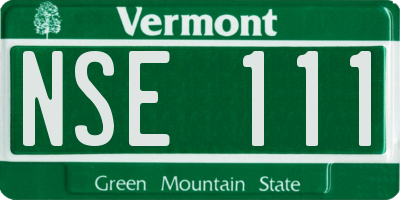 VT license plate NSE111