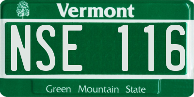 VT license plate NSE116