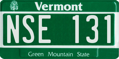 VT license plate NSE131