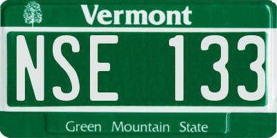 VT license plate NSE133