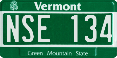 VT license plate NSE134