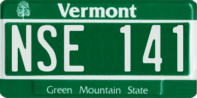 VT license plate NSE141