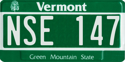 VT license plate NSE147