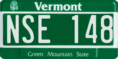 VT license plate NSE148