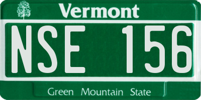 VT license plate NSE156