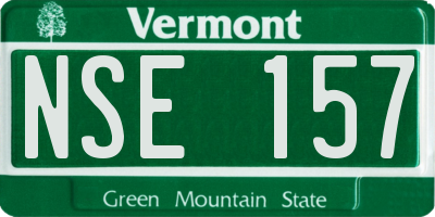 VT license plate NSE157