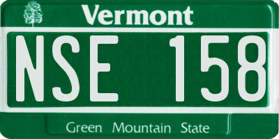 VT license plate NSE158