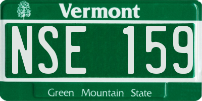 VT license plate NSE159