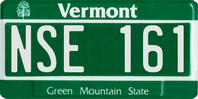 VT license plate NSE161