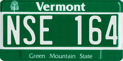 VT license plate NSE164