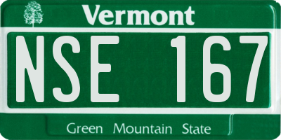 VT license plate NSE167