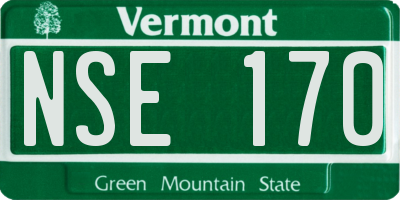 VT license plate NSE170
