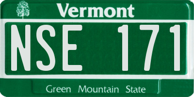 VT license plate NSE171