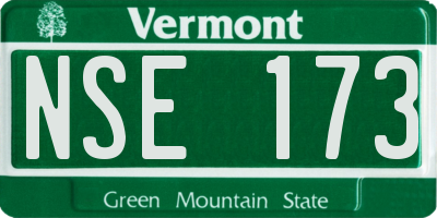 VT license plate NSE173
