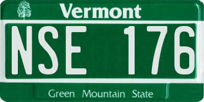 VT license plate NSE176