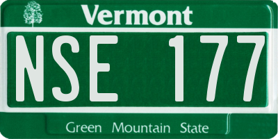 VT license plate NSE177