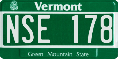 VT license plate NSE178
