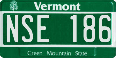 VT license plate NSE186