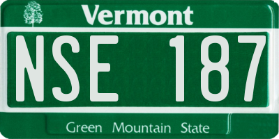 VT license plate NSE187