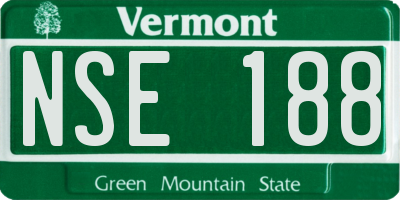 VT license plate NSE188