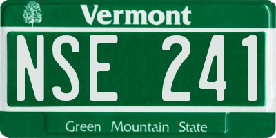 VT license plate NSE241