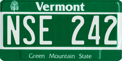 VT license plate NSE242