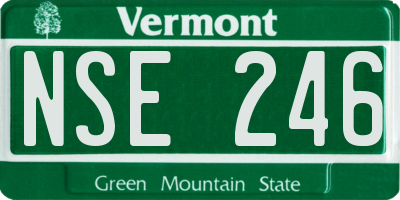 VT license plate NSE246