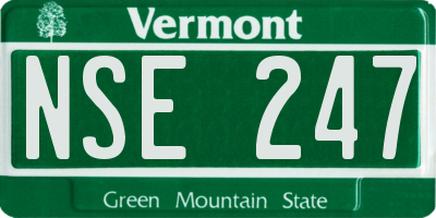 VT license plate NSE247
