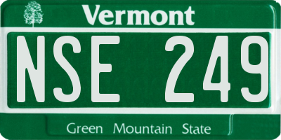 VT license plate NSE249